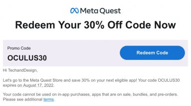 30% OFF Discount Code for Oculus Store | Meta Quest | Oculus Quest